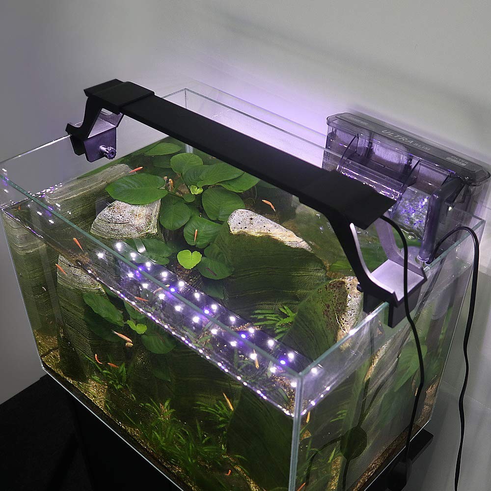 LED Akvariearmatur - Justerbar, Hvid/Blå, 20W, 73-93cm, 1600lm