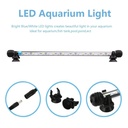 48 cm Akvarie Armatur - 5W LED, Hvid/Blå, Med Sugekopper, IP67 - Effekt: 5W, Input: 230V, 300lm, IP68