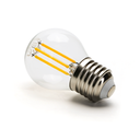 LED Filamentpære G45 E27 4W 2700K Klar - Erstatter 40W, 470lm, RA80, 3 års garanti.