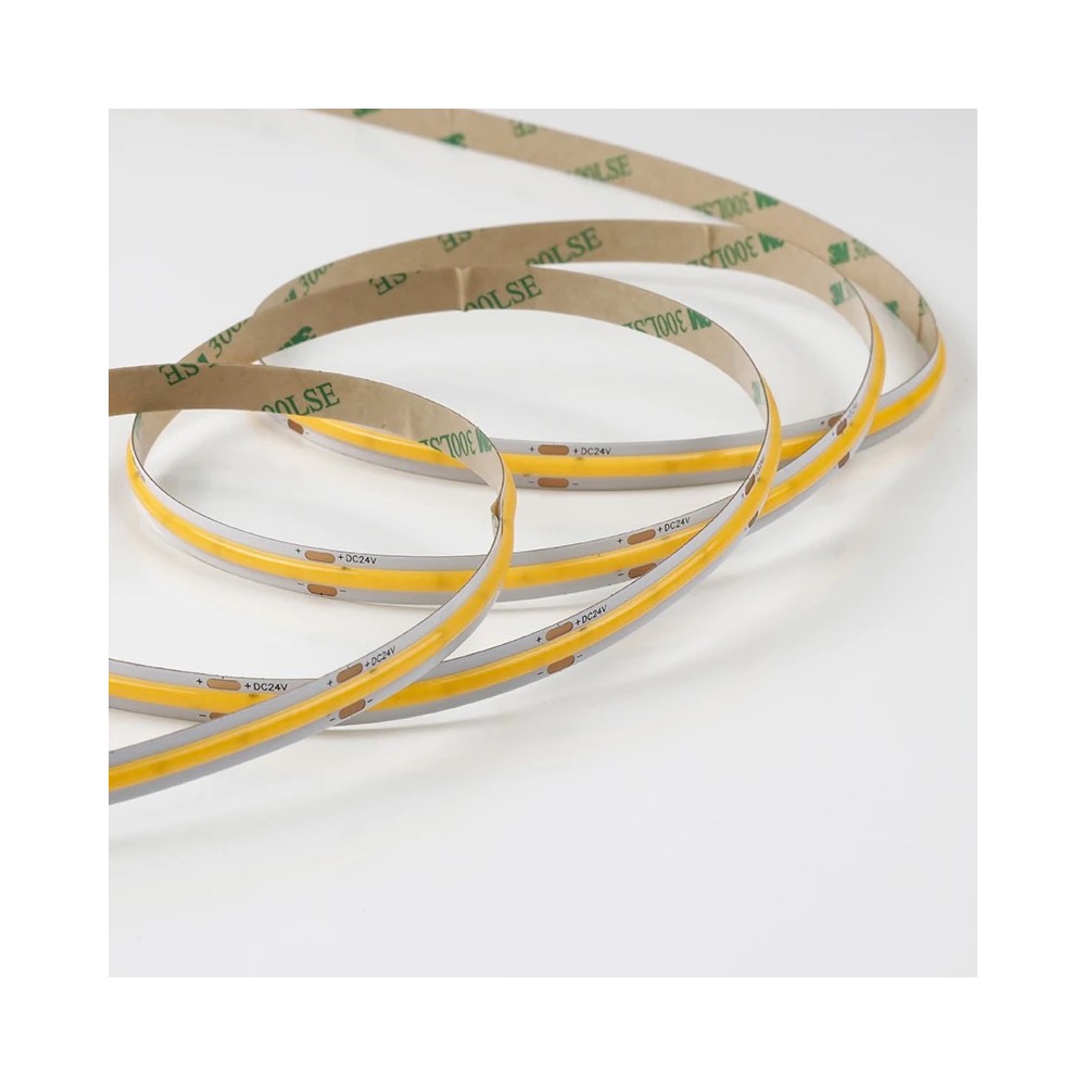 12W/m COB-LED strip - 10m, IP20, 480 LED pr. meter, 24V, COB LED, RA95