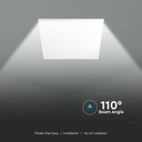 36W LED panel - 595x595mm, 6400K, 8 stk/pakke, 120 lm/watt, V-Tac Pro serie - 5 års garanti