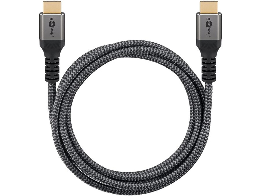 Ultra High Speed HDMI 2.1 Tekstilkabel - 2xHDMI han (1m)