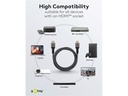 Ultra High Speed HDMI 2.1 Tekstilkabel - 2xHDMI han (1m)