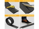 Gulv-kabelkanal - 90x15mm, Sort blød PVC (1,8m)