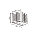 Sort solcelle sensor væglampe med justerbar spredning og skumringssensor - IP54, op/ned lysretning, 6W effekt