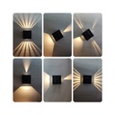 Solcelle sensor væglampe - Sort, roterbar, firkantet, skumringssensor, IP54, 3W, energibesparende