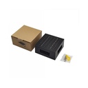 Solcelle sensor væglampe - Sort, roterbar, firkantet, skumringssensor, IP54, 3W, energibesparende