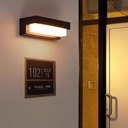 Solcelle sensor CCT væglampe - 3 lyskulører, sort, firkantet, skumringssensor, IP54, 2W