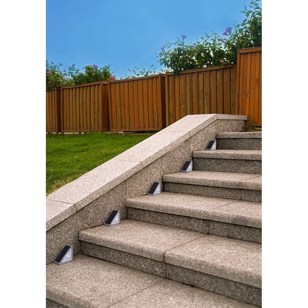 Solcelle sensor trappelys med bevægelses- og skumringssensor, IP54, 3W, 100lm - Pakke med 2 stk.