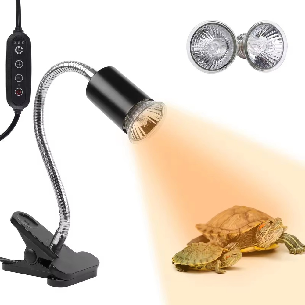 Reptil varmelampe UVA/UVB - 50W med klipsholder til terrarier