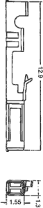 Kontaktben til NCDG stikhus - 0,08-0,25mm² 2,5A  (10 stk.)
