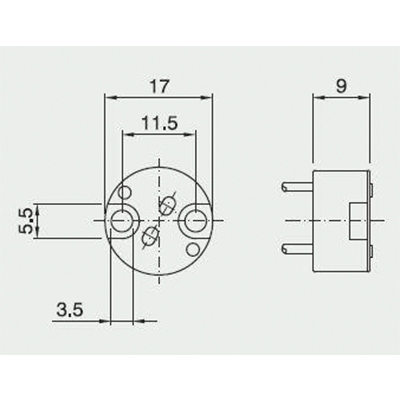 Fatning G4/GU5, 3/GX5, 3/GY6,35 (120 mm)