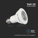 V-Tac 7W LED pære - Samsung chip, PAR20, E27, 495lm, RA80, 5 års garanti