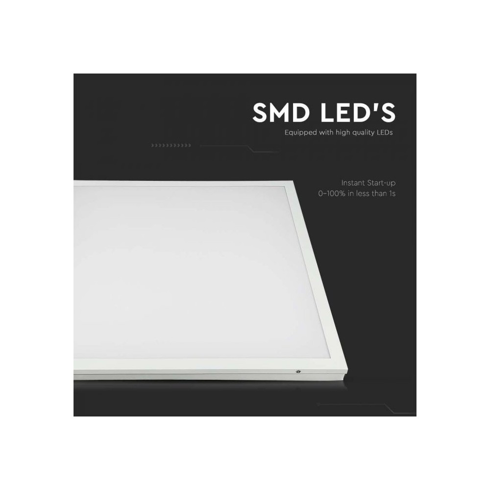 V-Tac 60x60 LED panel i hvid ramme - 36W, direkte montering