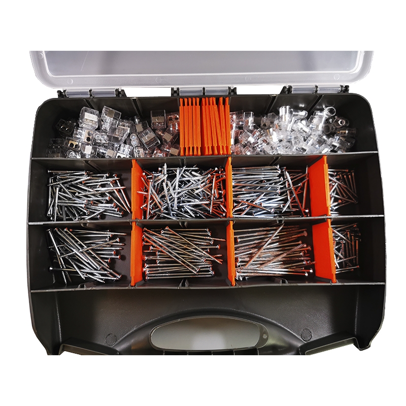 Sortimentskasse med afbryderskruer og samlemuffer