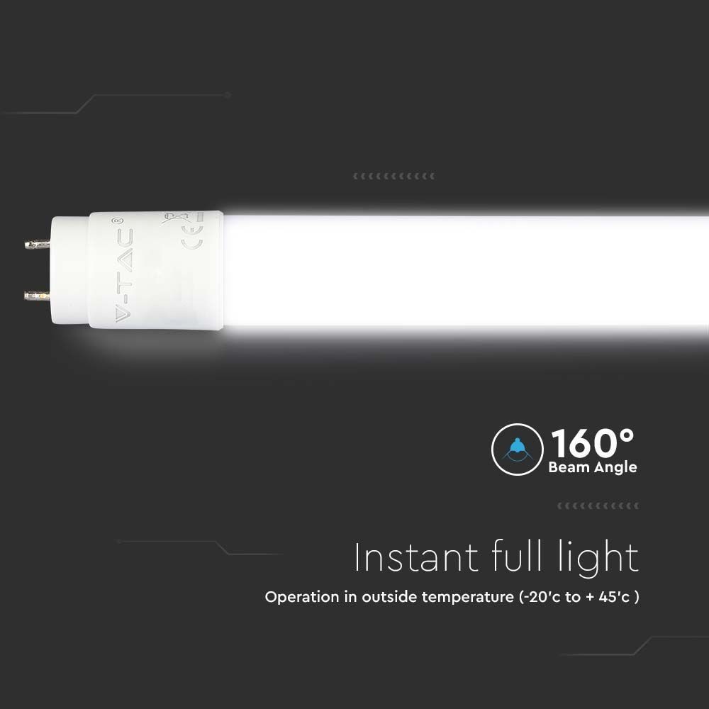 V-Tac T8-Samsung60 Pro LED-rør, 7,5W, 60 cm, 110LM/W, Samsung LED chip