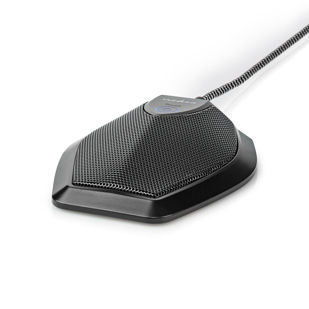 Kablet mikrofon til Konference - USB, mute-knap, Sort