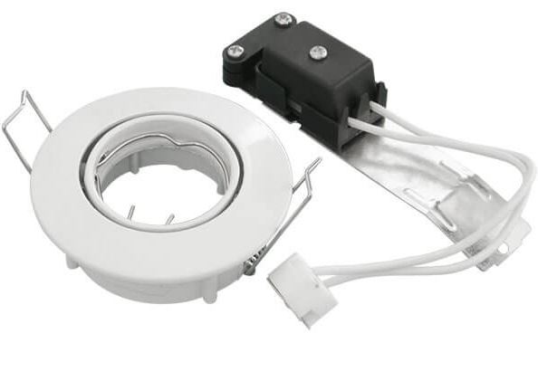 MR11 Downlight armatur m. kip - 12V / 20W, Hvid (IP20)
