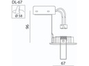 MR11 Downlight armatur m. kip - 12V / 20W, Hvid (IP20)