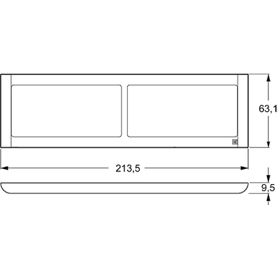 LK Fuga ramme SOFT 63 2x2m vandret - hvid