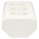 Tripel schuko stikkontakt med jord til hjørnemont.