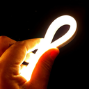 Varm Hvid 8x16 CLIP-ON Neon Flex LED Strip - 8,5W pr. meter, IP67, 24V