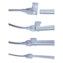 Varm Hvid 8x16 CLIP-ON Neon Flex LED Strip - 8,5W pr. meter, IP67, 24V