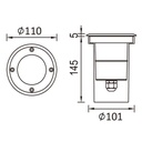 Nedgravningsspot m. GU10 fatning