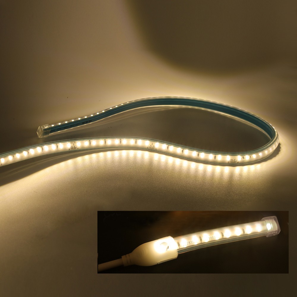 5 m LED strip (Type X-2) - 230V, vandtæt, IP67, 100 LED, 10W/m, klippes hver 10cm