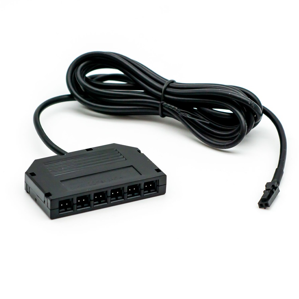 Sauna downlight med 6 udgange og 2 meter ledning, til 24V input