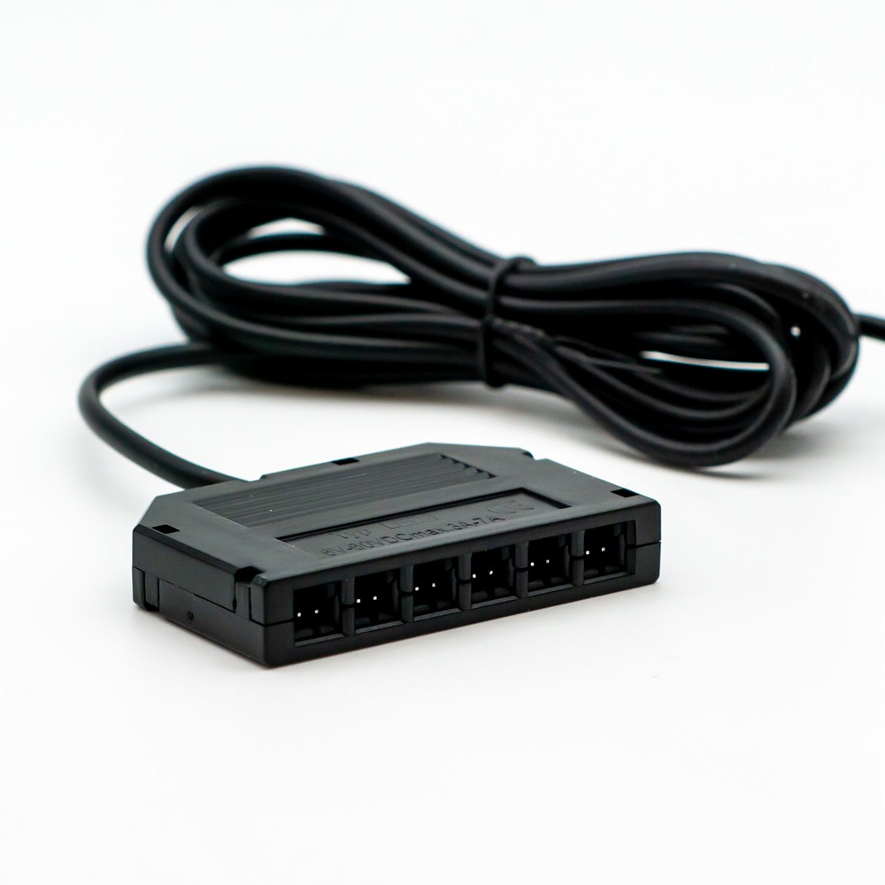 Sauna downlight med 6 udgange og 2 meter ledning, til 24V input