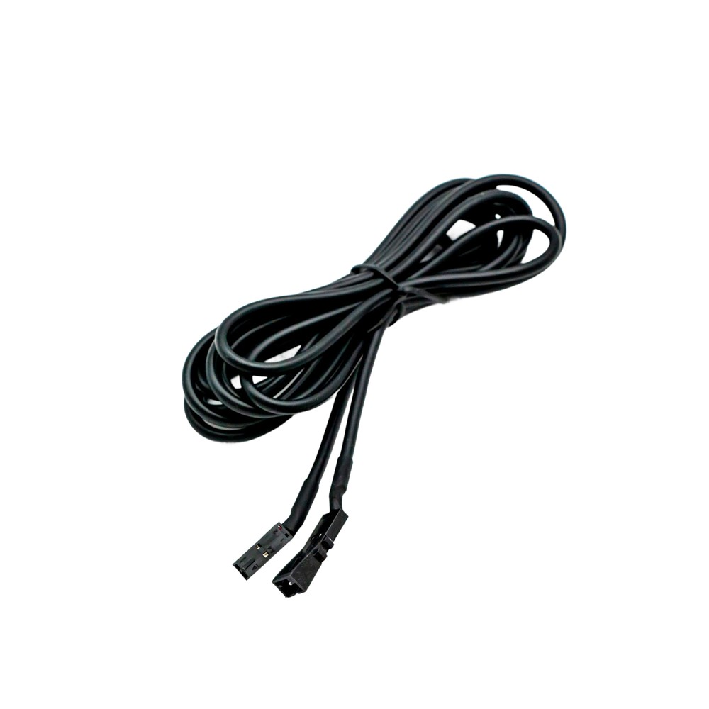 Forlængerkabel til Sauna downlight - 2 meter, 24V, sort