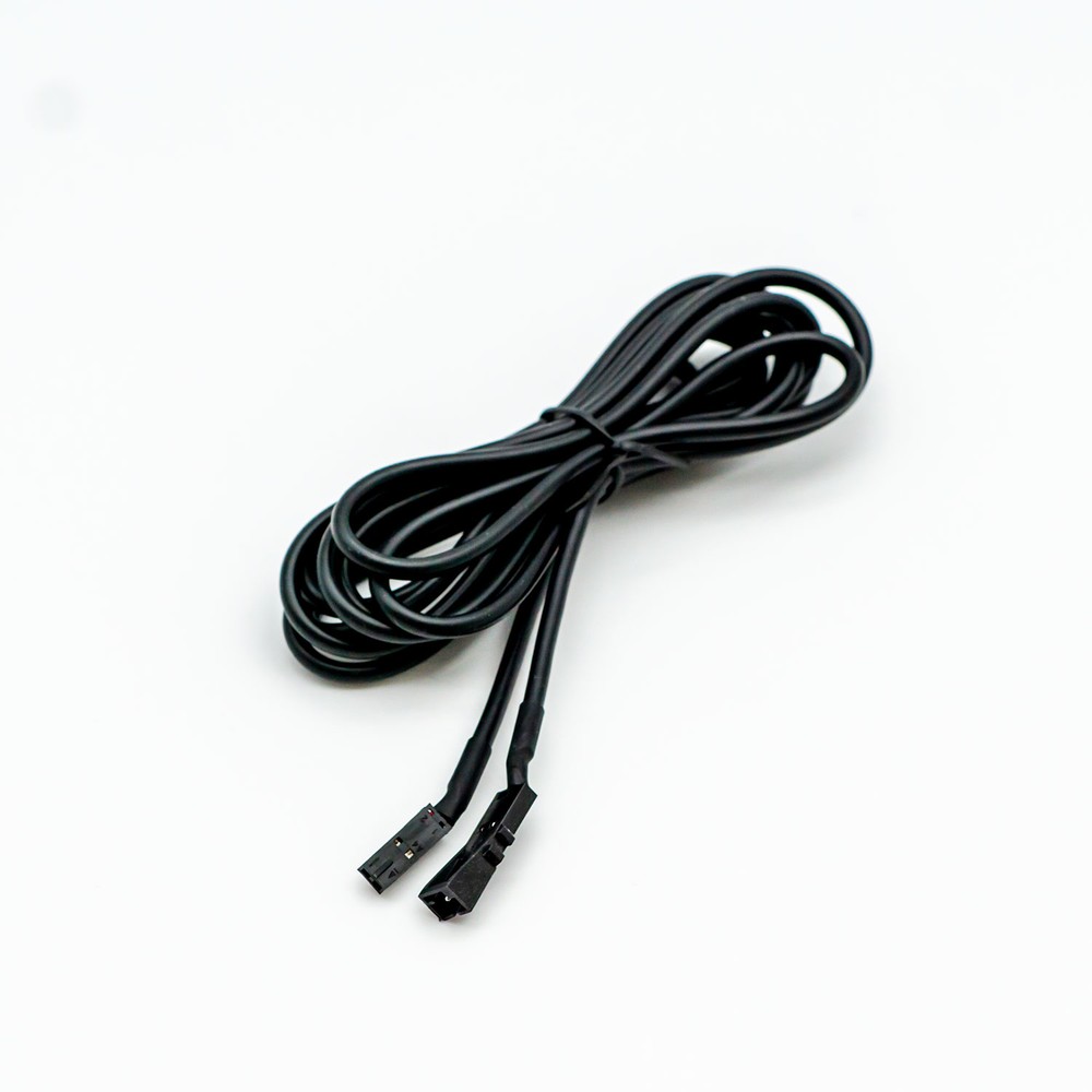 Forlængerkabel til Sauna downlight - 2 meter, 24V, sort