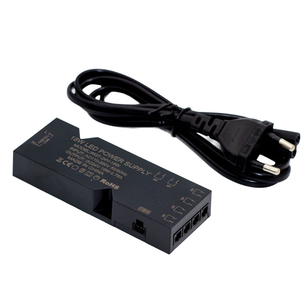 Sauna downlight strømforsyning - 18W, 6 udgange, 24V - Effektiv og pålidelig strømforsyning til din sauna med 6 udgange og en effekt på 18W, der leverer stabil strøm ved 24V. Ideel til at opretholde det perfekte belysningsmiljø i din sauna.