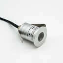 Sauna LED indbygningsdownlight - 24V DC, RA93, 1,1W, 3m ledning, Ø3 cm hul, Ø3,5 cm diameter, 100lm, IP54