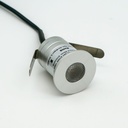 Sauna LED indbygningsdownlight - 24V DC, RA93, 1,1W, 3m ledning, Ø3 cm hul, Ø3,5 cm diameter, 100lm, IP54