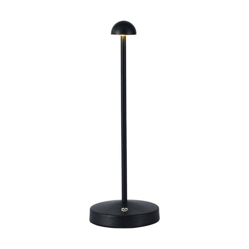 V-Tac Opladelig 3i1 Bordlampe - Sort, IP20, Touch Dæmpbar, Model Mini, 3W, 130lm