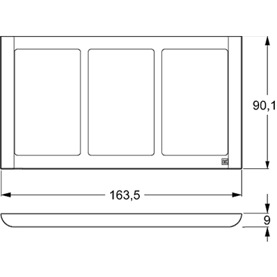 LK Fuga ramme SOFT 63 3x1½m - koksgrå