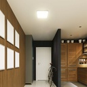 36W LED Kuppel Lys med Sensor og Samsung Chip i Hvid Ramme - 4000K, Firkantet Design, IP44 Beskyttelse