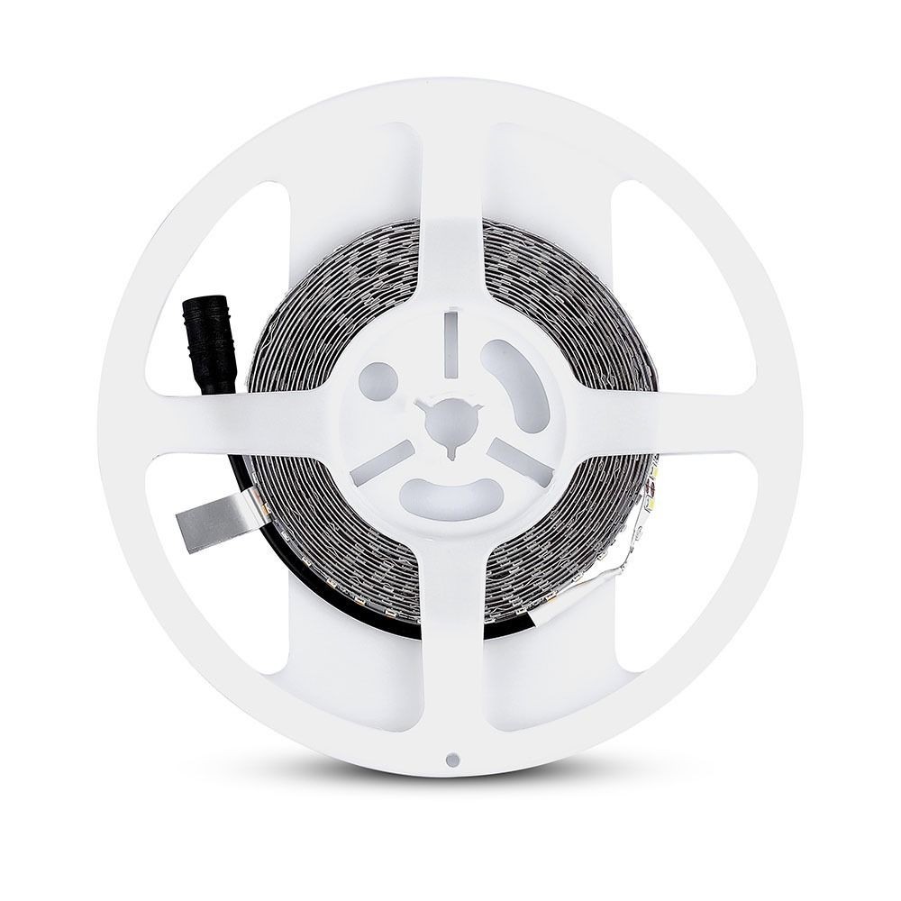 V-Tac 7,2W/m LED strip 8mm bred - 5m, 120 LED pr. meter (800lm/m, RA80)