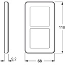LK Fuga ramme CHOICE 68 2x1m - transparent