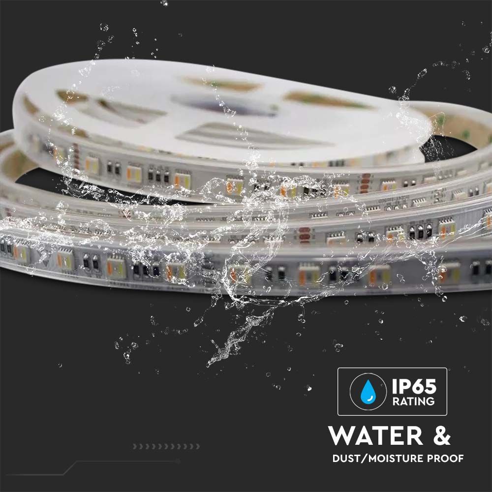 60 LED Stribe Lys 24W/m - CCT 3in1+RGB, IP65, 24V