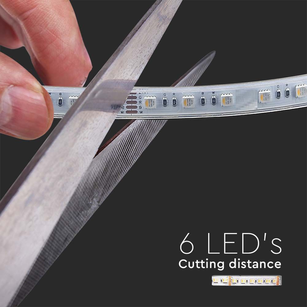60 LED Stribe Lys 24W/m - CCT 3in1+RGB, IP65, 24V