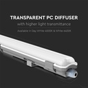 Vandtæt LED Rør Lampe - 22W, 150cm, 6400K, IP65, 2000lm, RA80