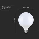 G120 LED Pære 18W E27 - Samsung Chip, 6500K, Plastik