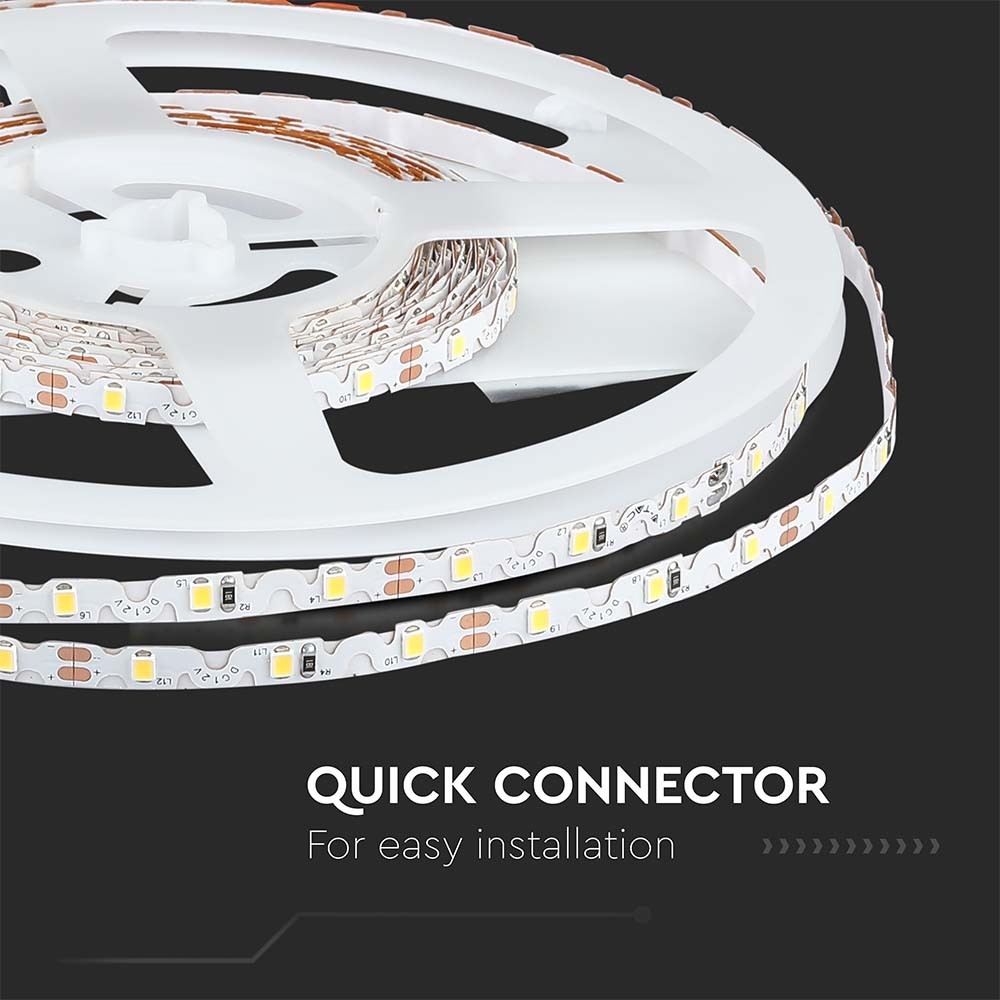 LED S-formet Stripelys 5W/m 3000K 12V IP20 5m/rulle