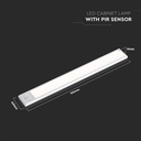 LED Skabslys med PIR Sensor, 2.5W, 3000K, Sølv, Husdesign, IP20 - Ideelt til skabe og skuffer