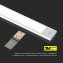LED Skabslys med PIR Sensor, 2.5W, 3000K, Sølv, Husdesign, IP20 - Ideelt til skabe og skuffer