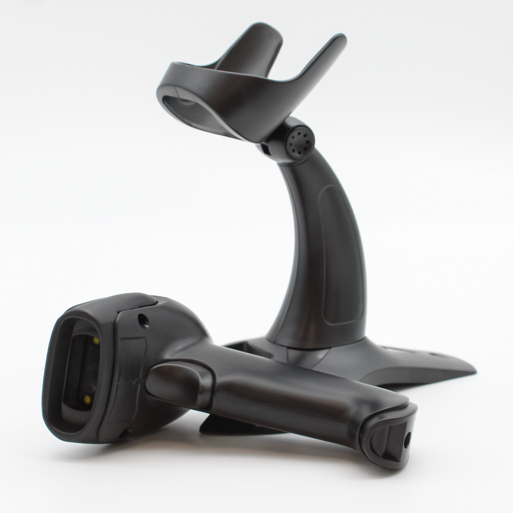 Trådløs scanner med holder - 2,4GHz dongle, bluetooth - 1D og 2D scanningsfunktioner