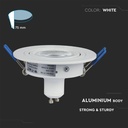 Downlight kit uden lyskilde - Hul: Ø7,5 cm, Mål: Ø9,1 cm, mat hvid, vælg MR16 eller GU10 fatning